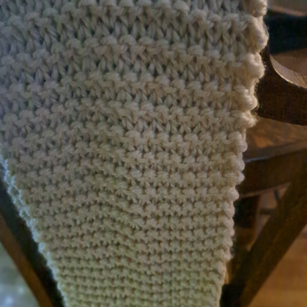 Chunky Knit Cream Scarf